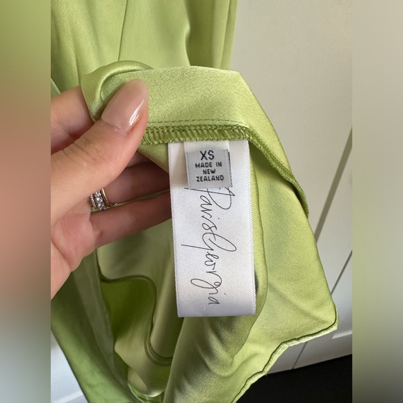 NWT Paris Georgia Bettina split midi dress in pistachio green - Picture 4 of 6